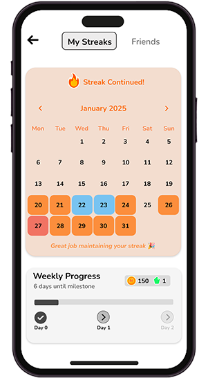 Reading Streak Calendar